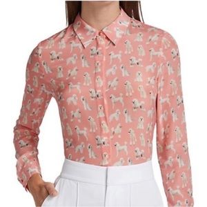 Alice + Olivia Willa pink poodle top